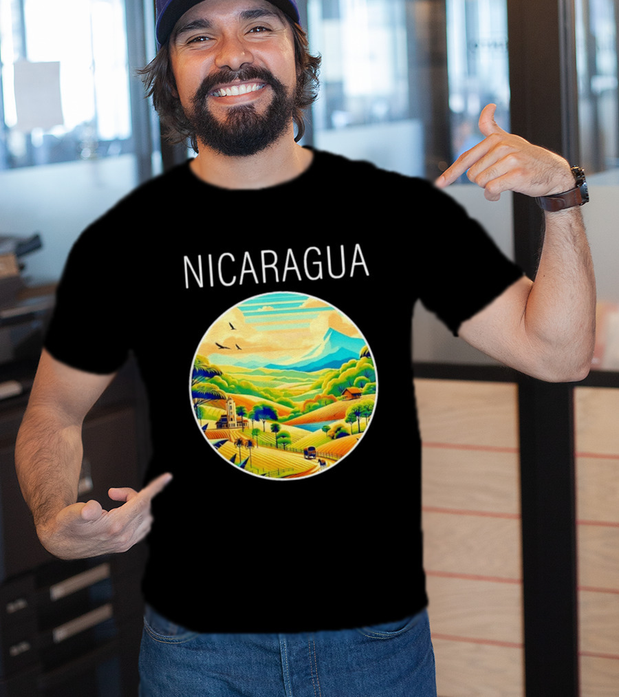 Nicaragua Scenic Landscape Central America Vibrant Mountain View T-Shirt