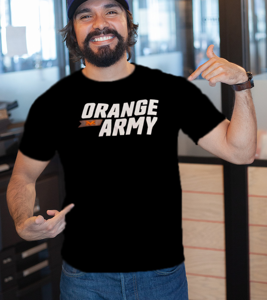 Orange Army Team Spirit Supporter Flag T-Shirt