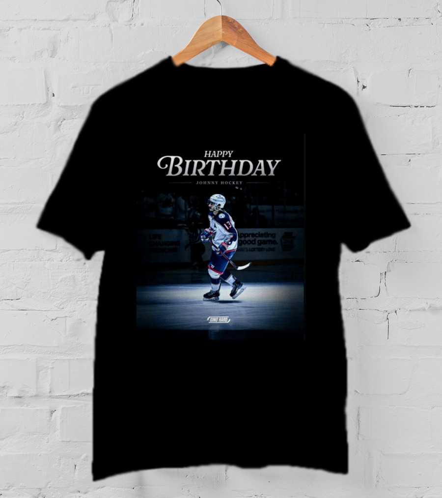 Happy Birthday Johnny Hockey NHL Player Spotlight Ice Rink Celebration T-Shirt