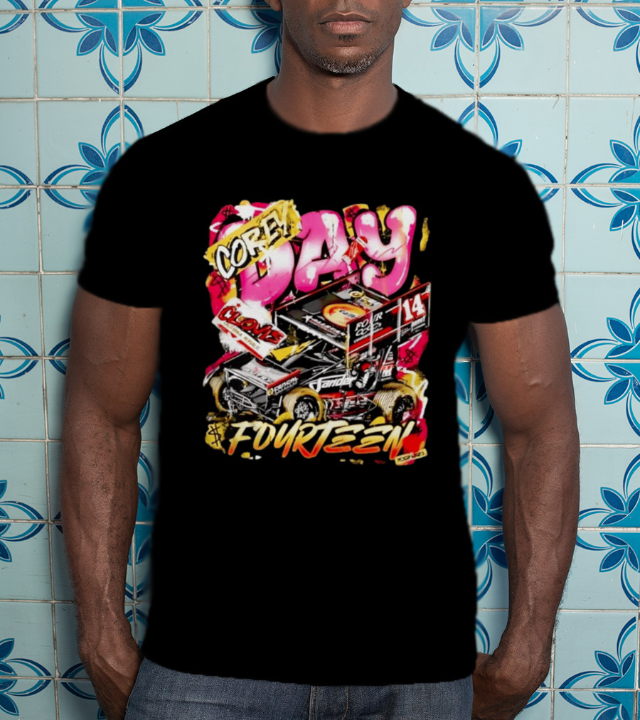 Corey Day Clovis Racing Sprint Car Number 14 Fourteen T-Shirt