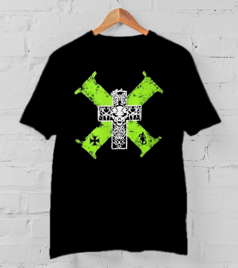 D Generation X Distressed Skull Cross DX WWE Wrestling T-Shirt