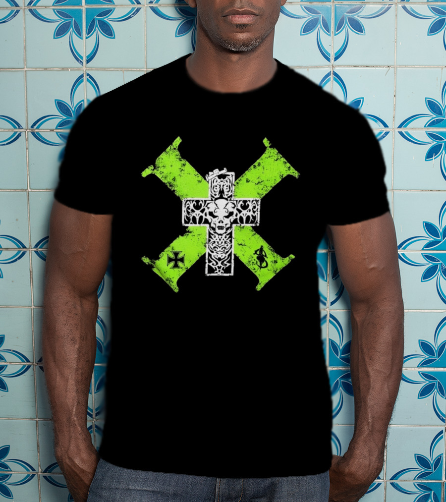 D Generation X Distressed Skull Cross DX WWE Wrestling T-Shirt