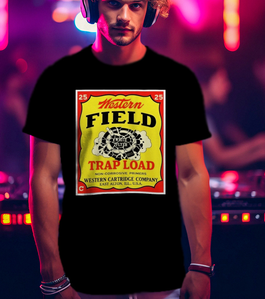 Western Field White Flyer Trap Load Western Cartridge Company East Alton USA T-Shirt