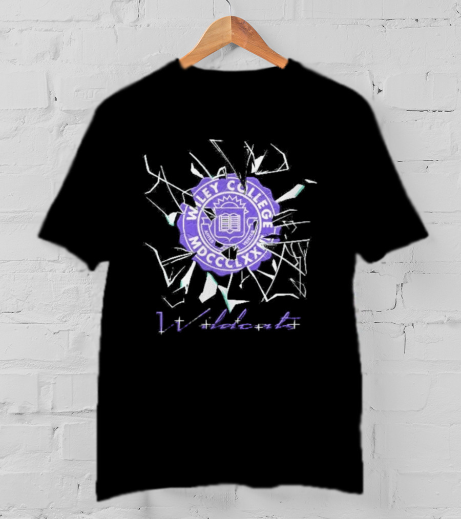 Wiley College Wildcats Seal Shattered Glass MDCCCXLII T-Shirt