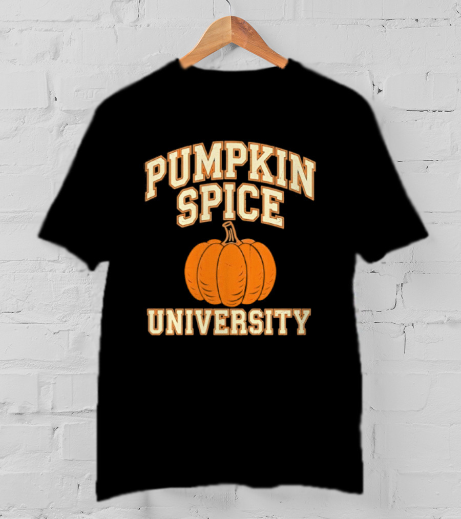 Pumpkin Spice University Distressed Fall T-Shirt