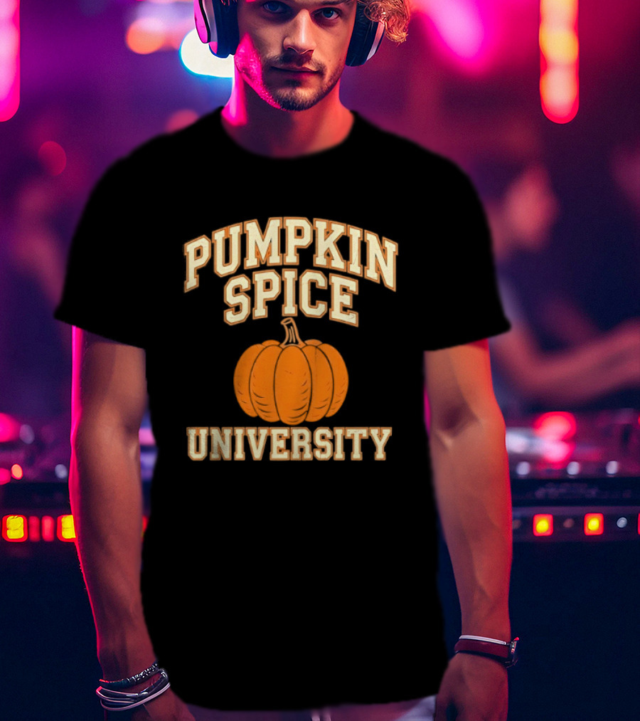 Pumpkin Spice University Distressed Fall T-Shirt
