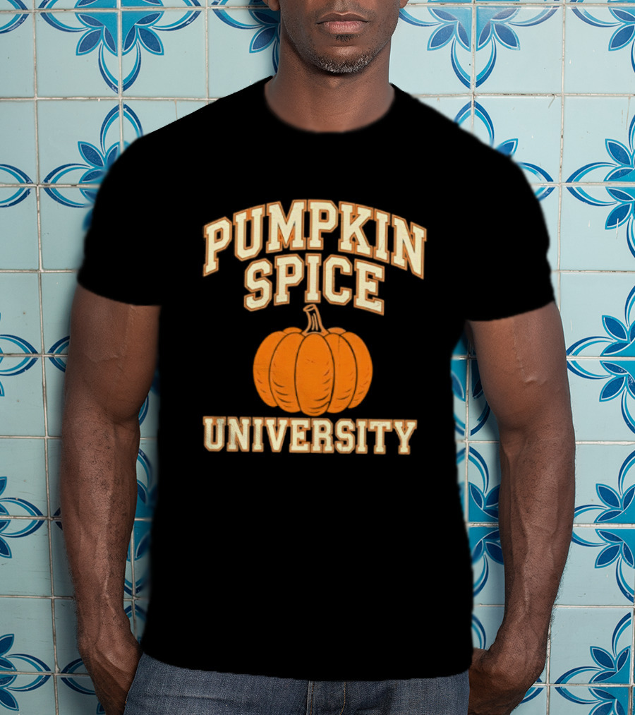 Pumpkin Spice University Distressed Fall T-Shirt