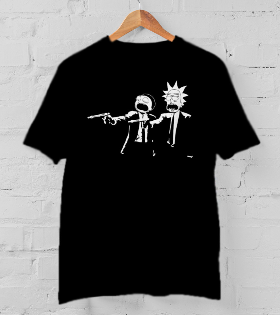 Rick And Morty Pulp Fiction Crossover Adult Swim T-Shirt