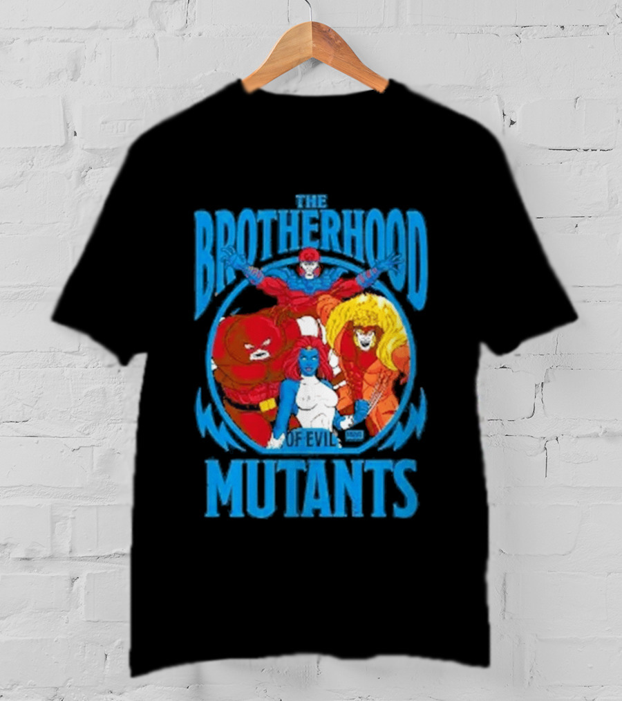 X Men Brotherhood Of Evil Mutants Cropped Mystique Sabretooth Blob T-Shirt