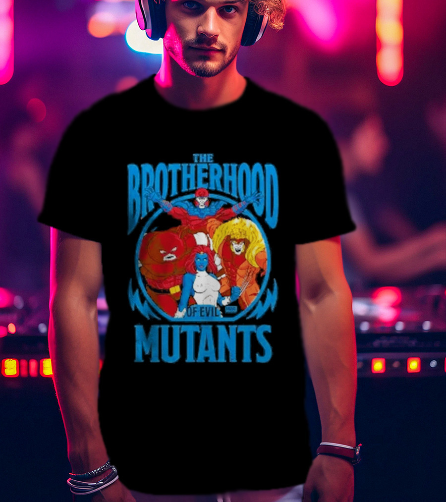 X Men Brotherhood Of Evil Mutants Cropped Mystique Sabretooth Blob T-Shirt