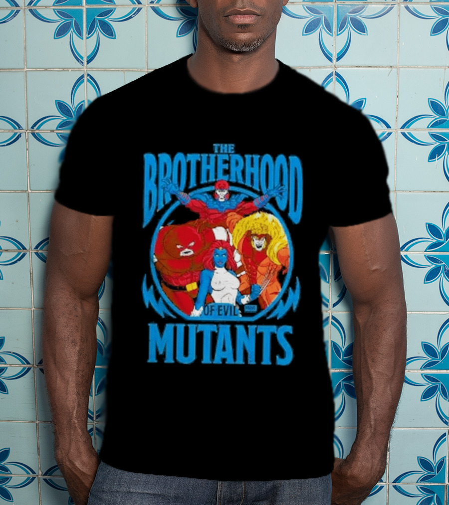 X Men Brotherhood Of Evil Mutants Cropped Mystique Sabretooth Blob T-Shirt