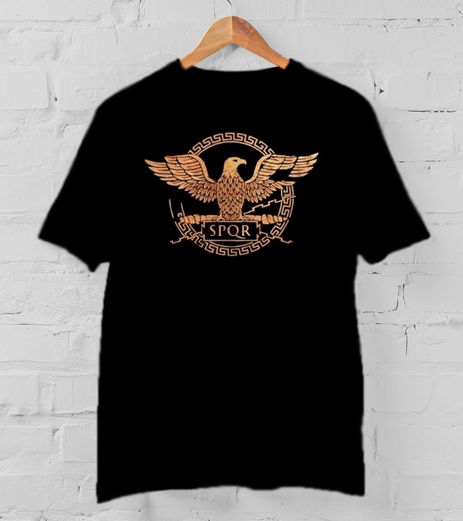 Ancient Rome SPQR Eagle Emblem Distressed T-Shirt