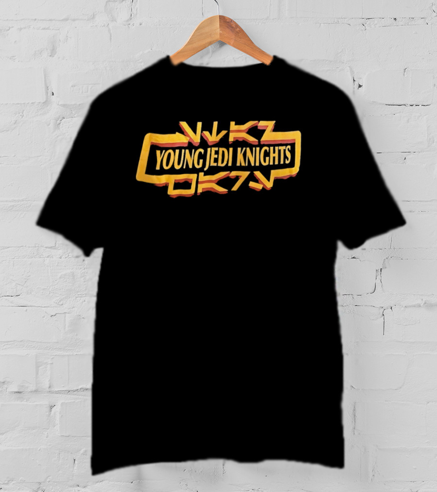 Young Jedi Knights Star Wars Sci Fi Text Art Yellow T-Shirt