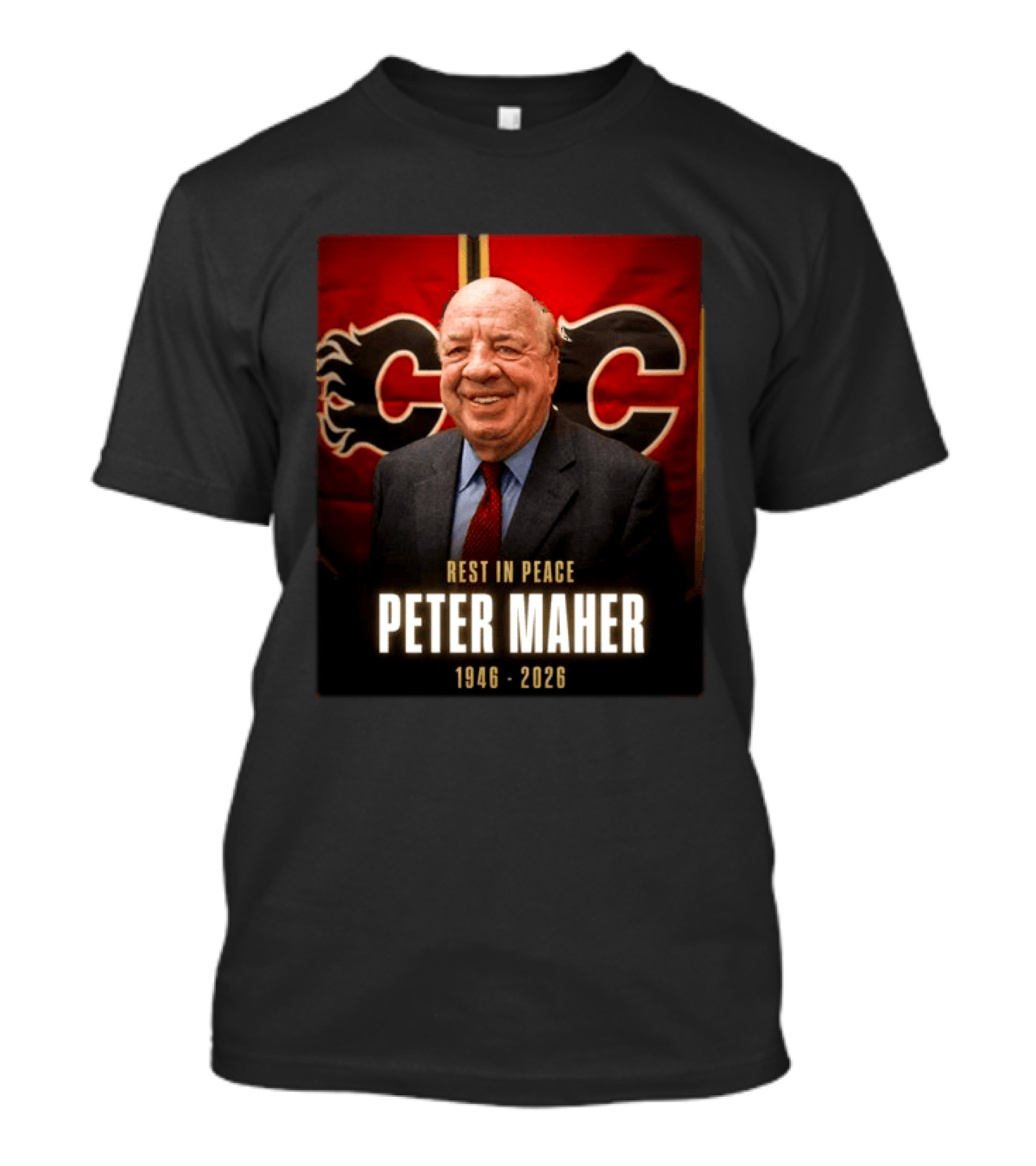 Rest In Peace Peter Maher 1946 2026 Calgary Flames T-Shirt