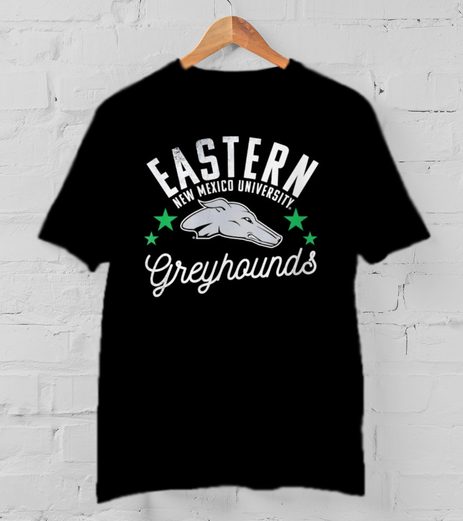 Eastern New Mexico University Greyhounds Three Green Stars T-Shirt