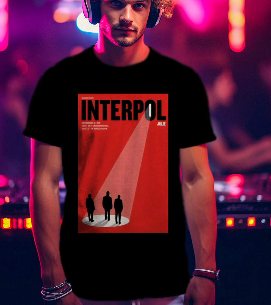 Interpol San Francisco 2026 Great American Music Hall Warfield Theatre Event Julie T-Shirt