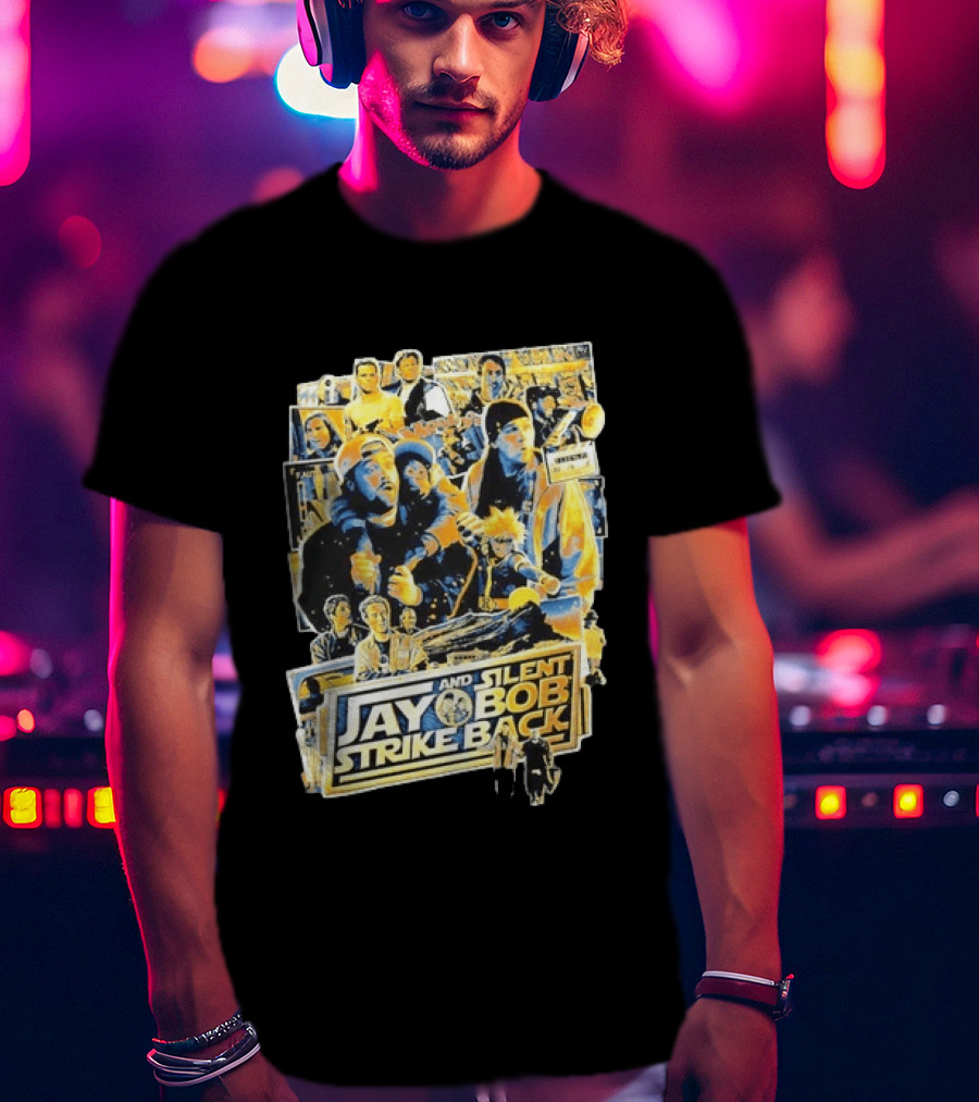 Jay And Silent Bob Strike Back Movie Collage Kevin Smith T-Shirt