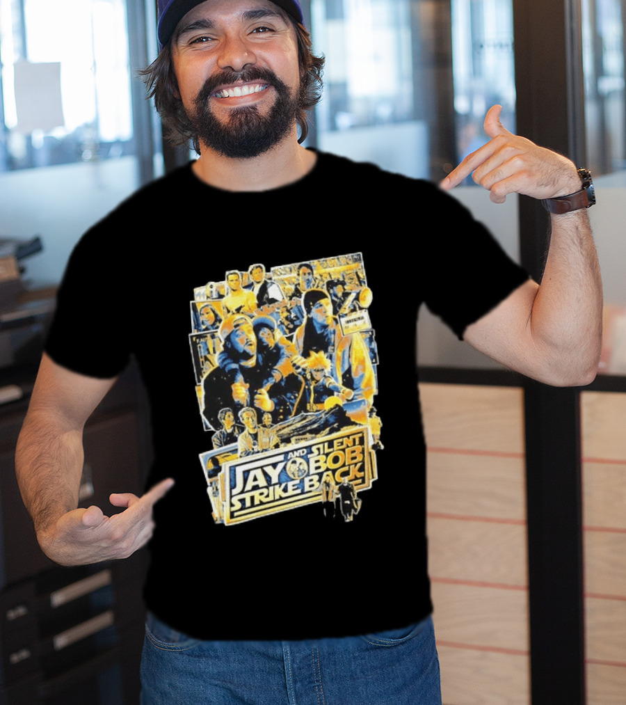 Jay And Silent Bob Strike Back Movie Collage Kevin Smith T-Shirt
