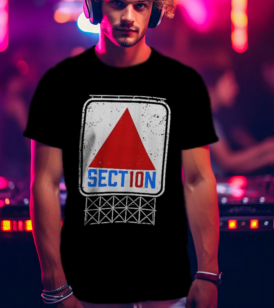 Section 10 Boston Red Sox Fenway Park Baseball Triangular Sign T-Shirt