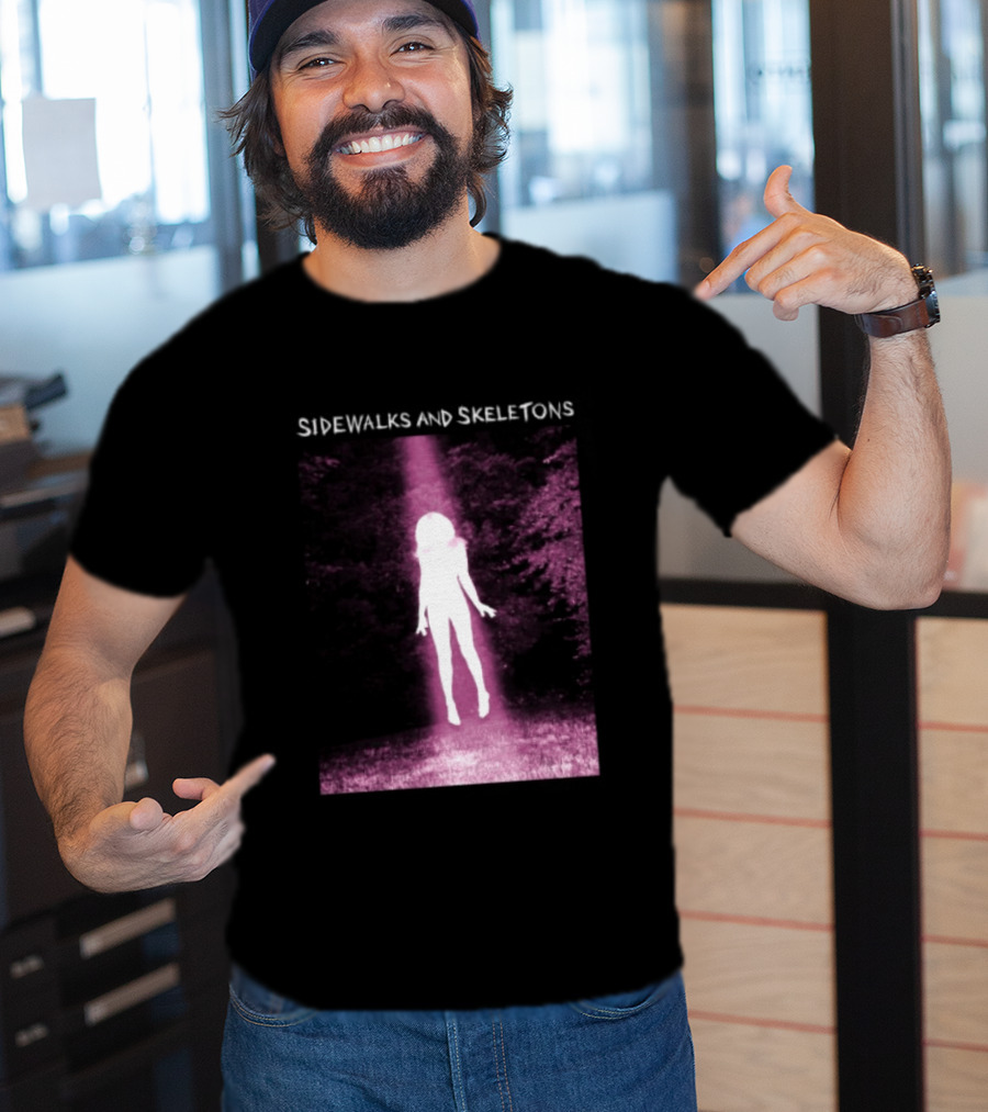 Sidewalks And Skeletons Goth Aesthetic Alien Abduction Vibes T-Shirt