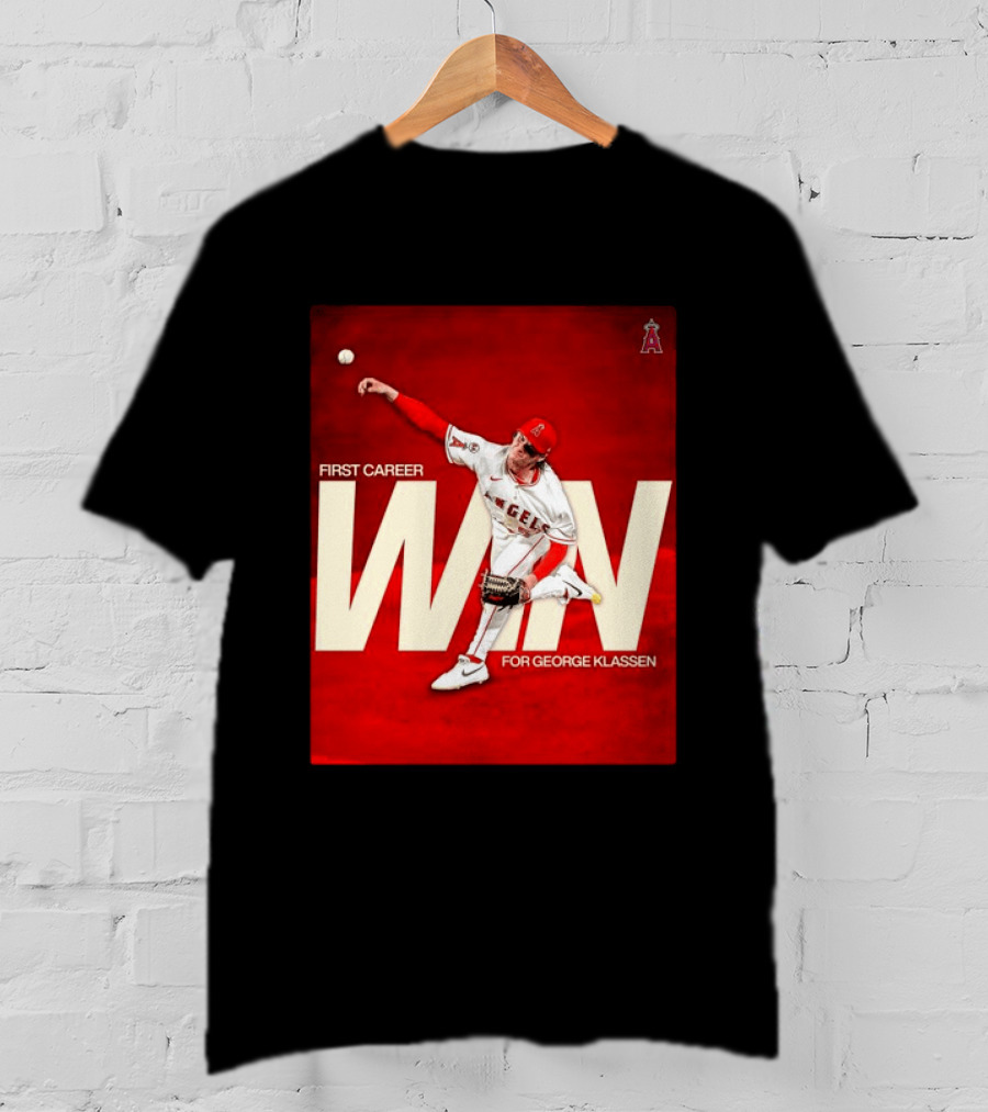 Los Angeles Angels First Career Win For George Klassen Baseball T-Shirt