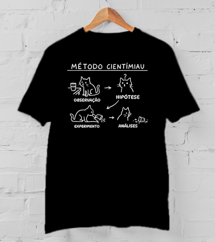 Metodo Cientimiau Cat Science Process Scientific Method T-Shirt