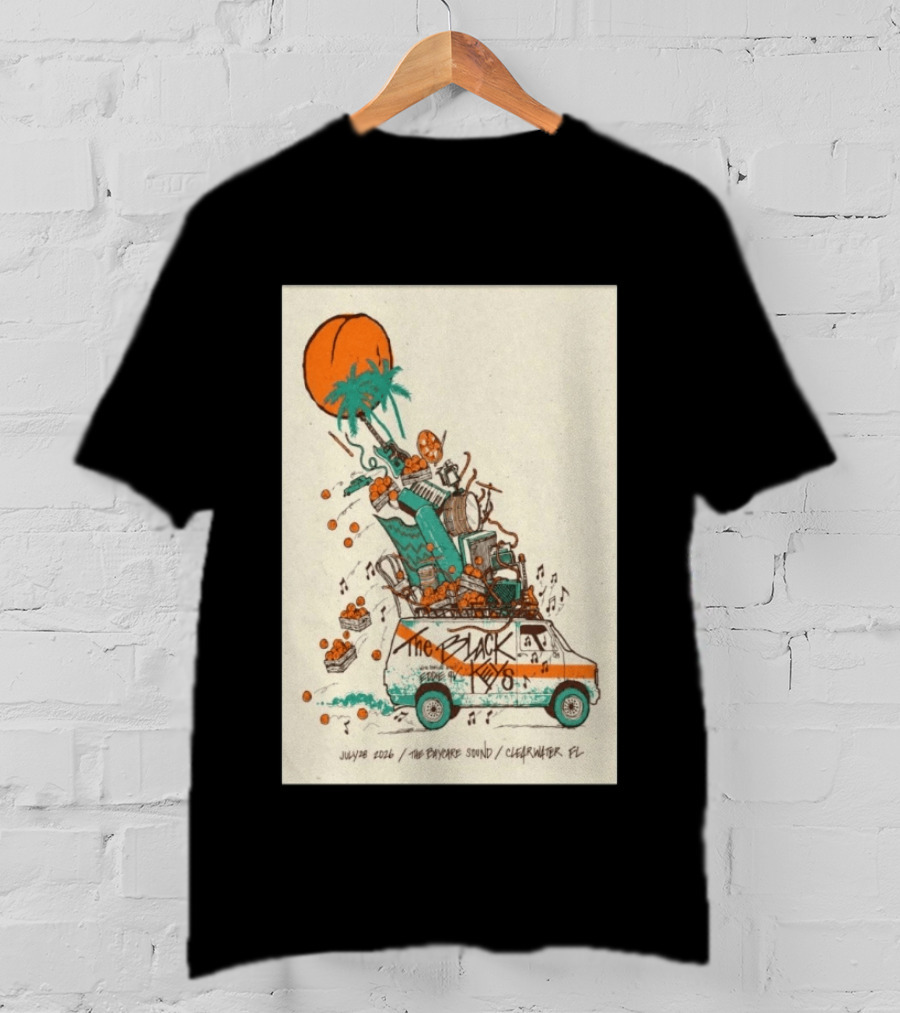 The Black Keys July 28 2026 The Daycare Sound Clearwater FL Van And Music Instruments T-Shirt