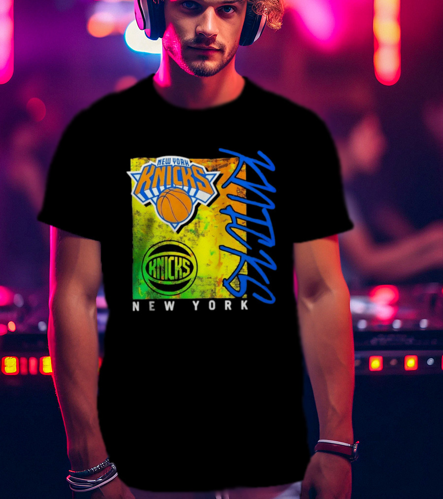 New York Knicks Basketball Team NBA Vibrant Graphic Knicks New York T-Shirt