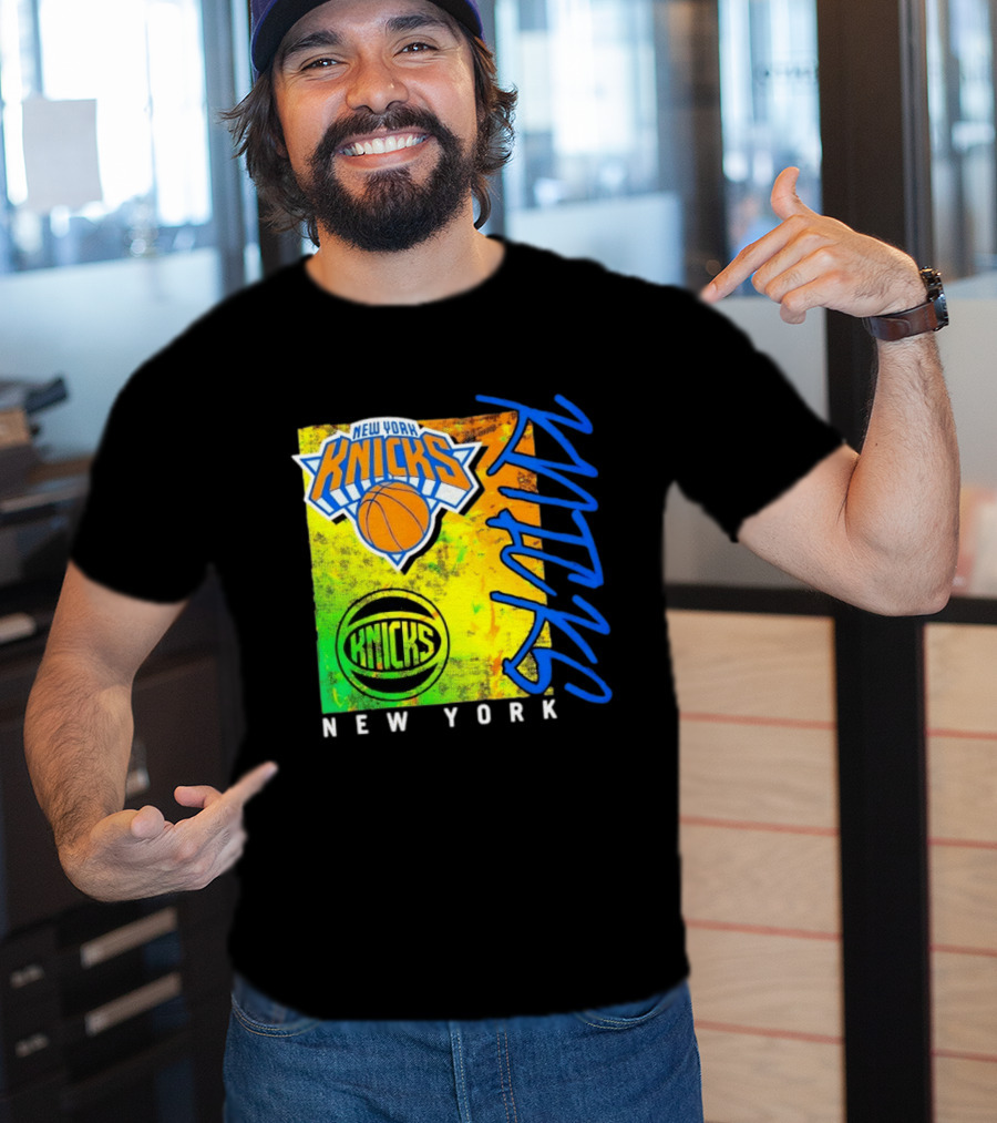 New York Knicks Basketball Team NBA Vibrant Graphic Knicks New York T-Shirt