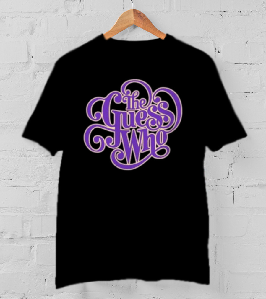 The Guess Who Store Purple Classic Curling Script T-Shirt