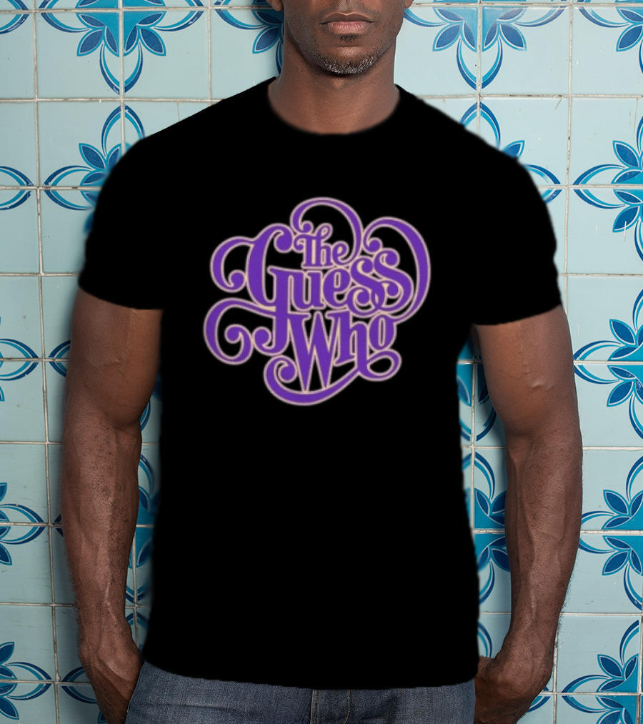 The Guess Who Store Purple Classic Curling Script T-Shirt