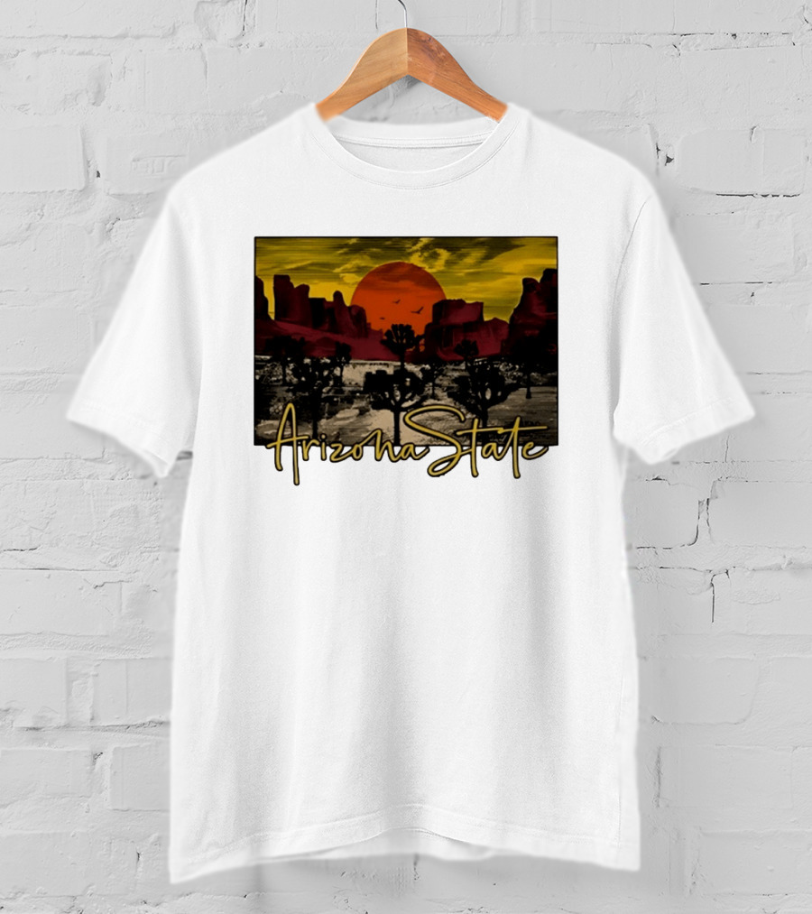 Arizona State Desert Sunset Landscape Scene T-Shirt