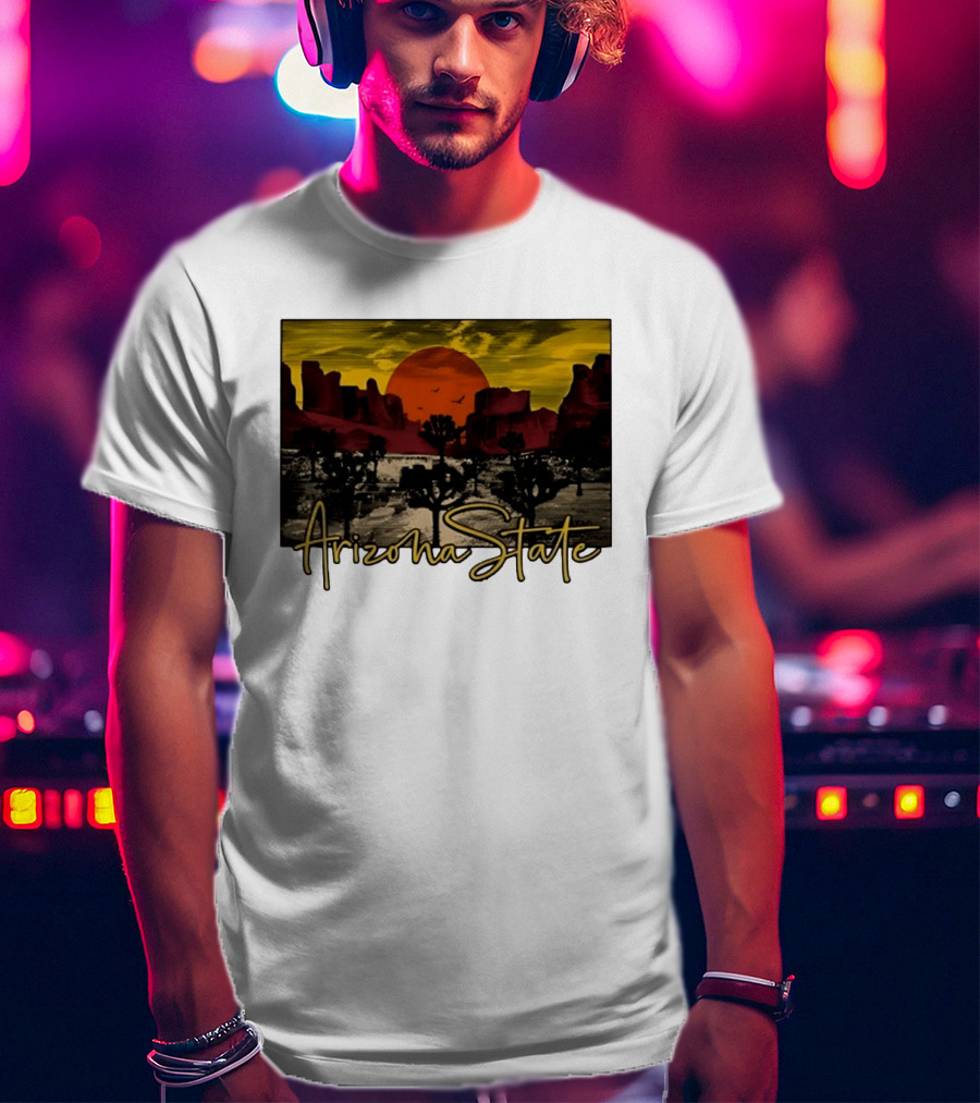 Arizona State Desert Sunset Landscape Scene T-Shirt