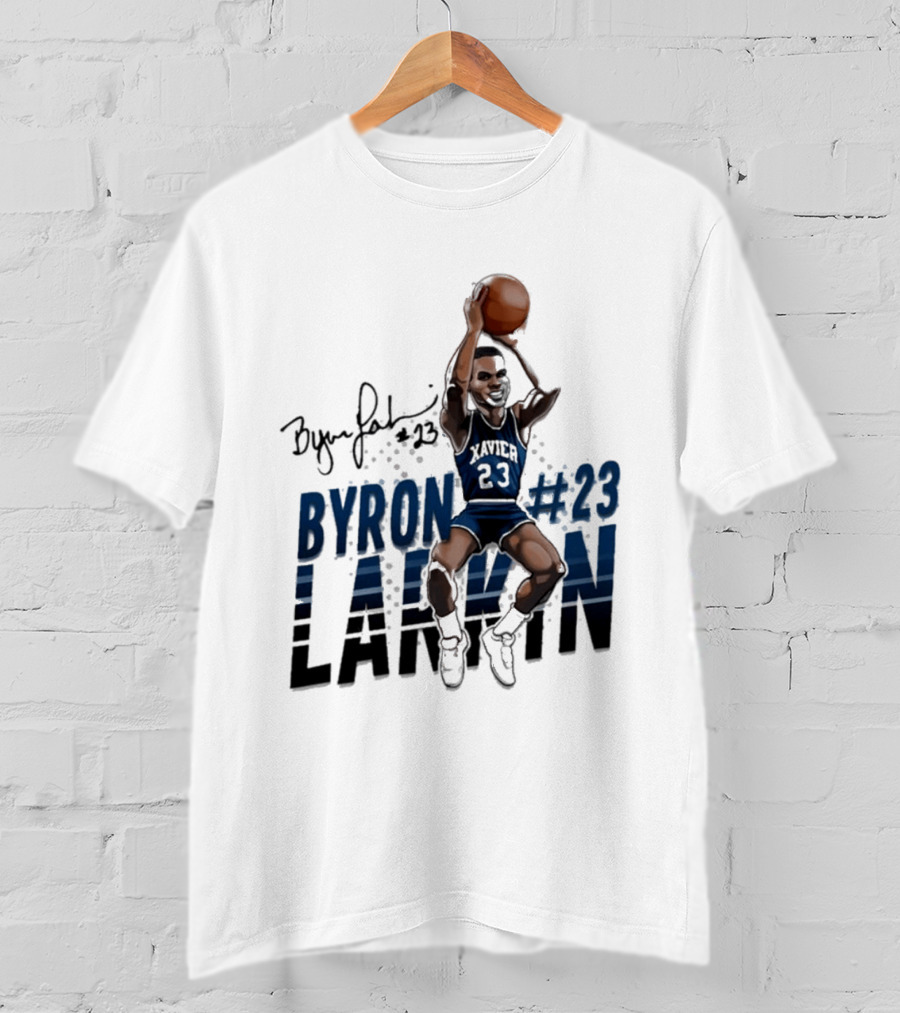 Byron Larkin #23 Xavier Basketball Hall Of Heroes T-Shirt