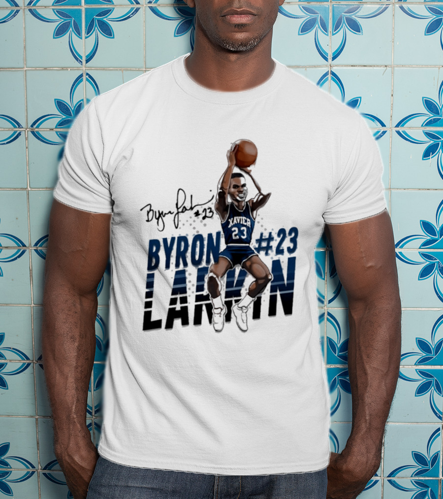 Byron Larkin #23 Xavier Basketball Hall Of Heroes T-Shirt