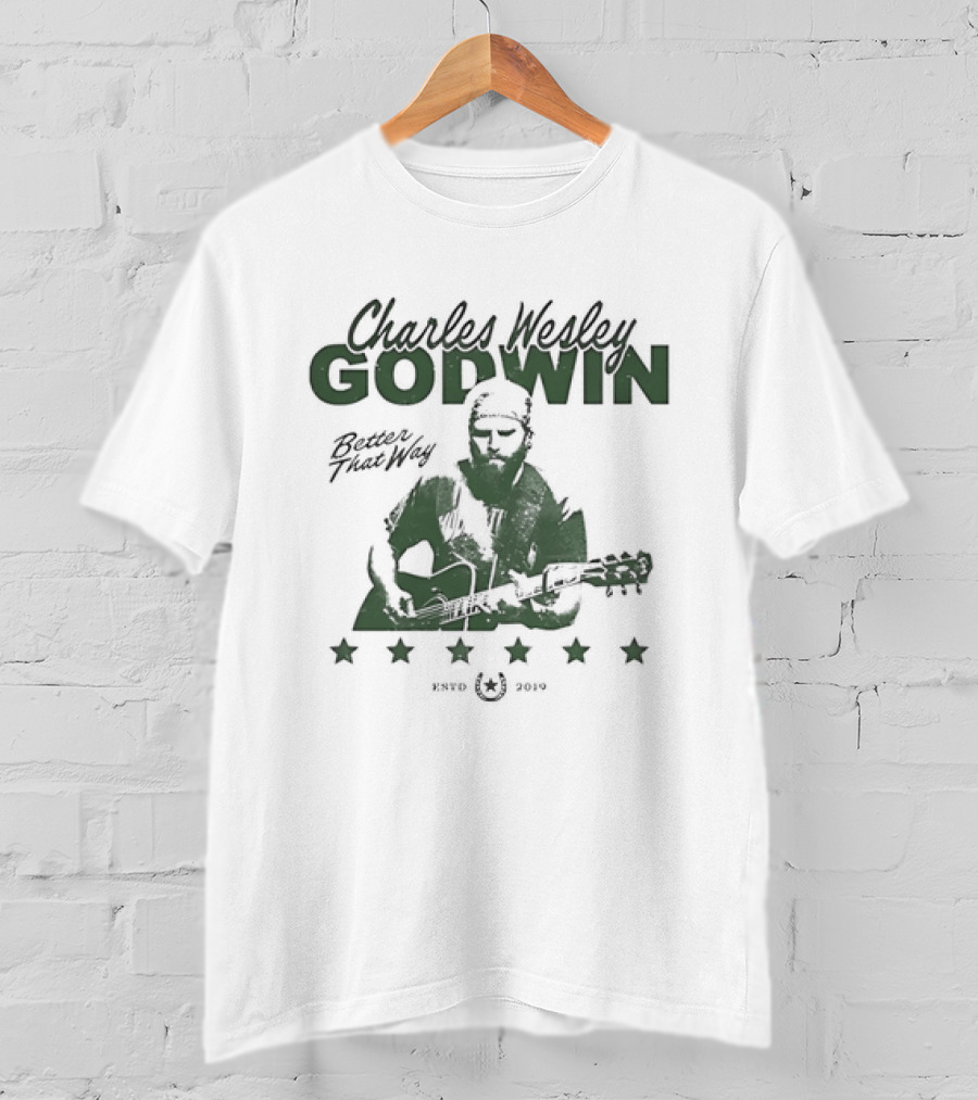 Charles Wesley Godwin Better That Way Music Star Guitar Image 2021 T-Shirt