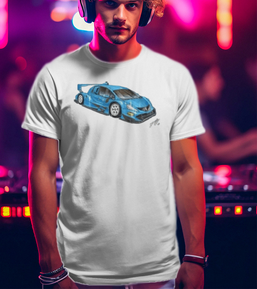 Grent Perez Store Fih Blue Racing Car T-Shirt