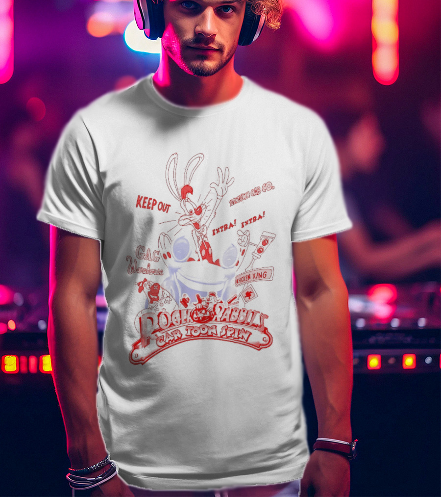 Roger Rabbit Benny The Cab Toontown Keep On Running Smile Darn Ya Smile Disney T-Shirt