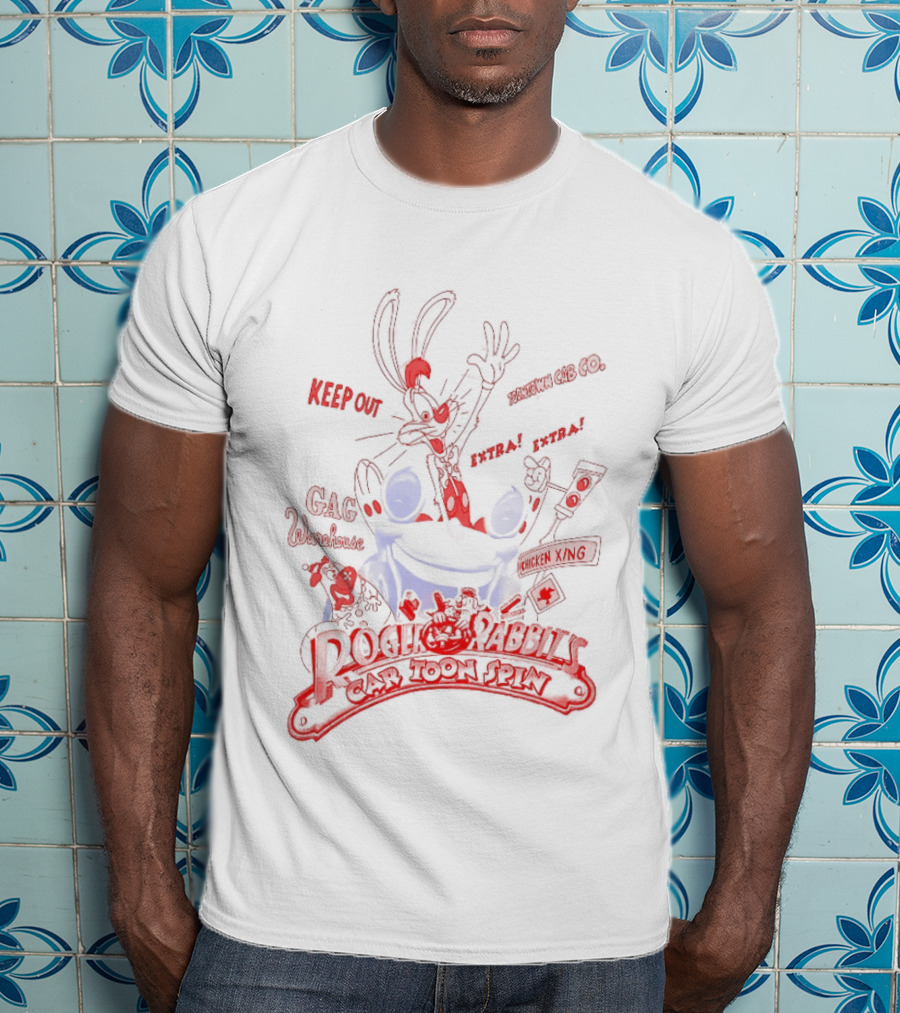 Roger Rabbit Benny The Cab Toontown Keep On Running Smile Darn Ya Smile Disney T-Shirt