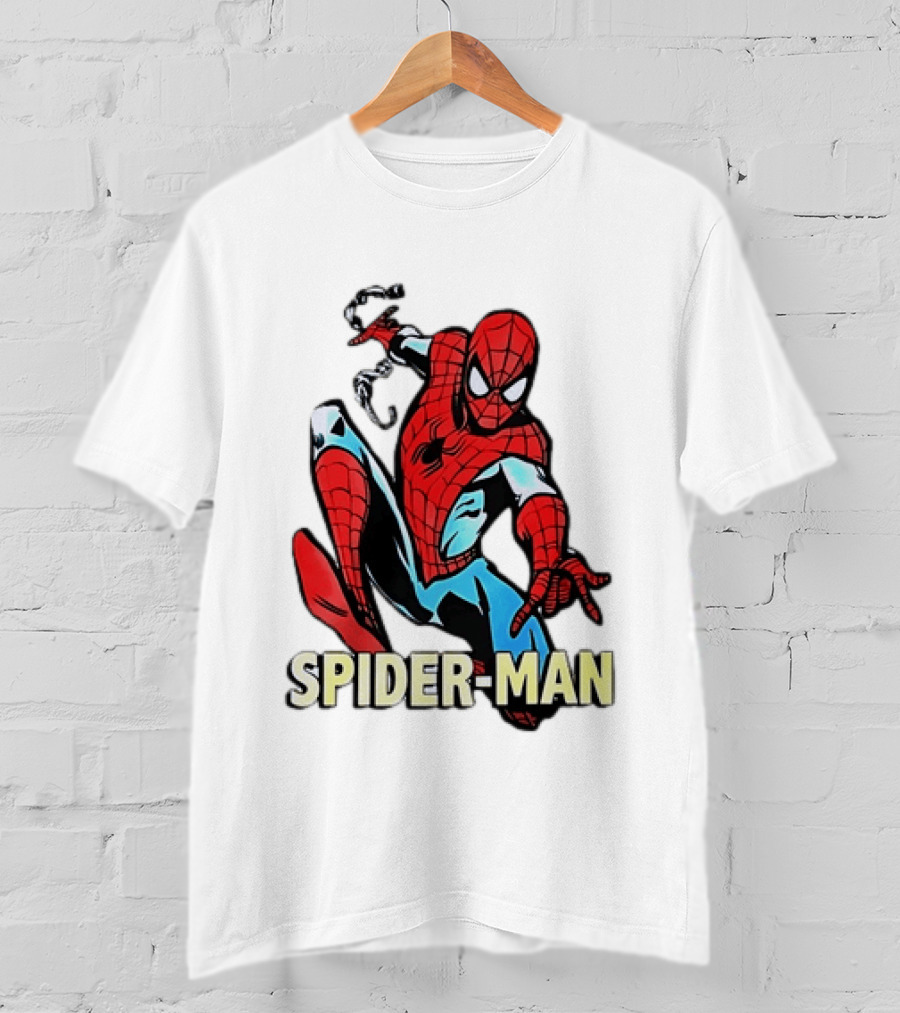 Spider Man Action Pose Marvel Superhero Avengers Comic T-Shirt