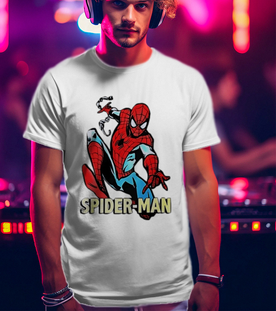 Spider Man Action Pose Marvel Superhero Avengers Comic T-Shirt
