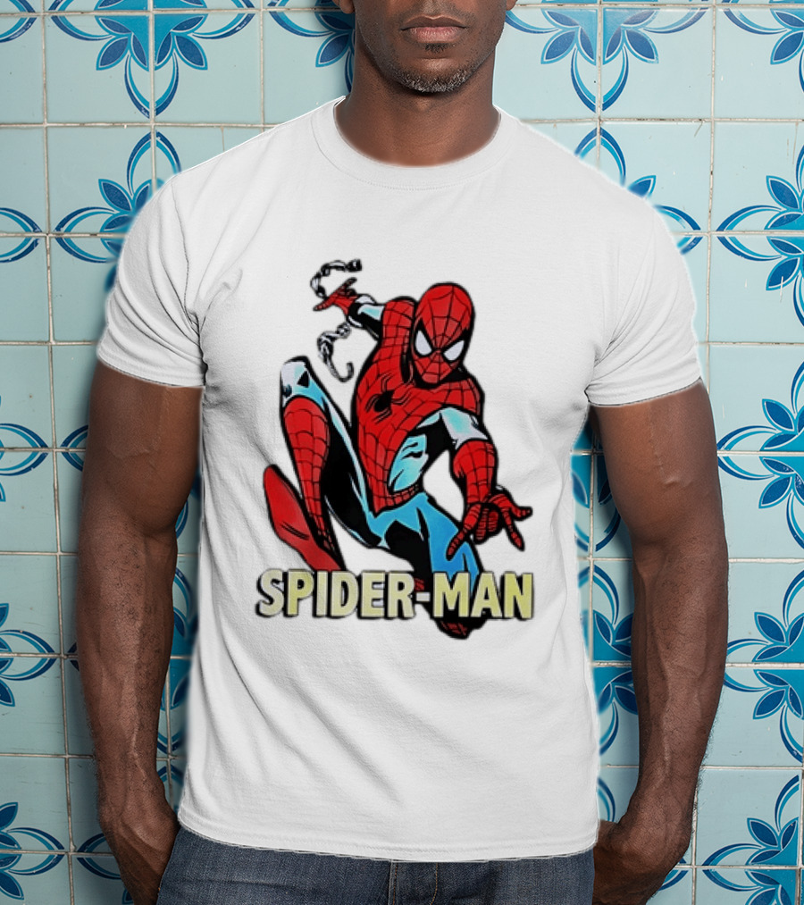 Spider Man Action Pose Marvel Superhero Avengers Comic T-Shirt