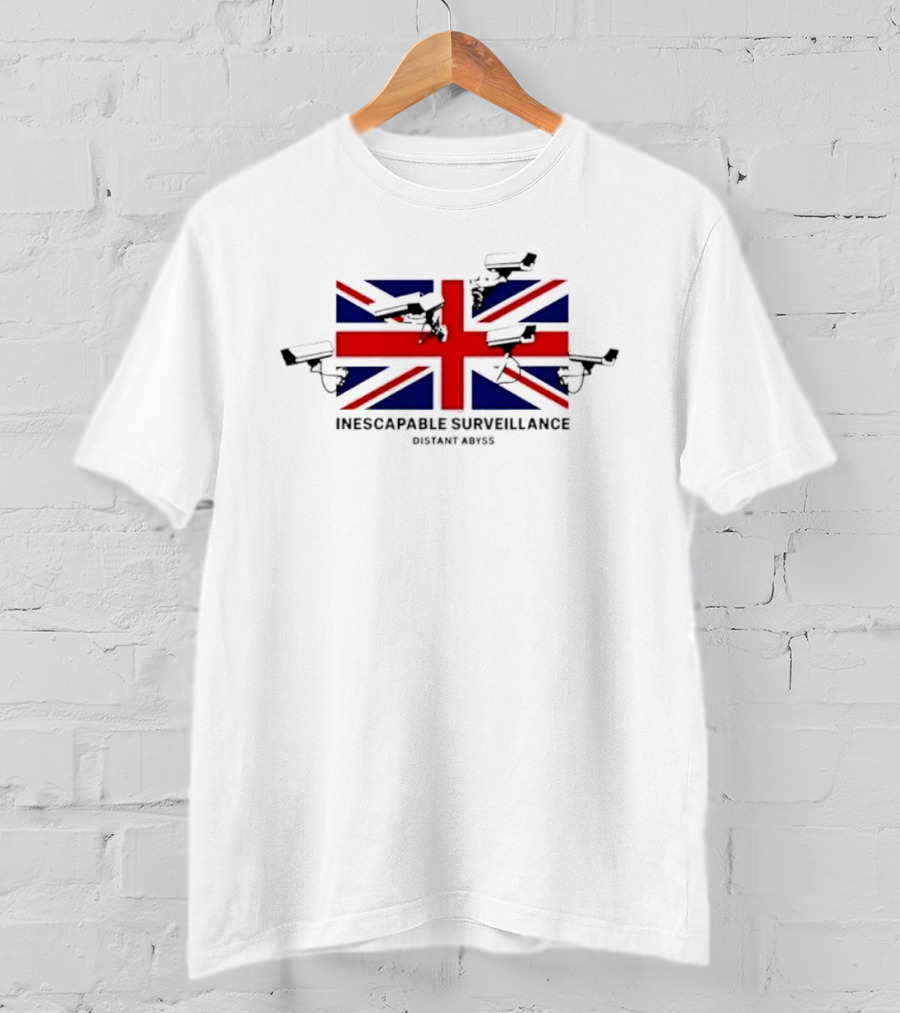 Inescapable Surveillance Distant Abyss UK Flag CCTV T-Shirt