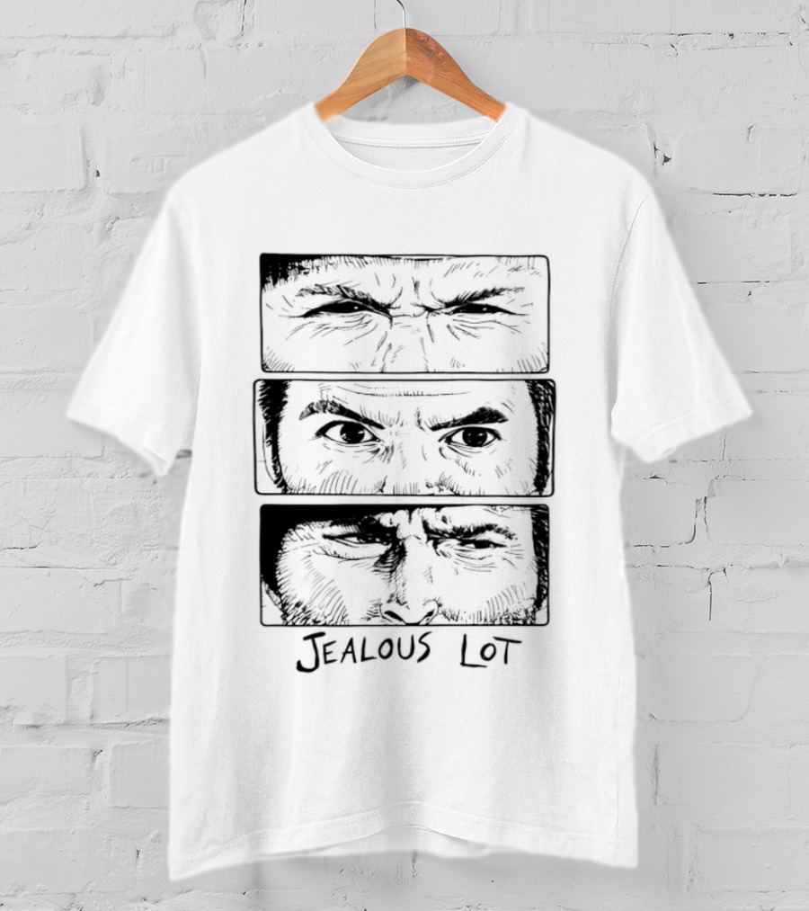 Jealous Lot Eyes Drawing Three Panels T-Shirt