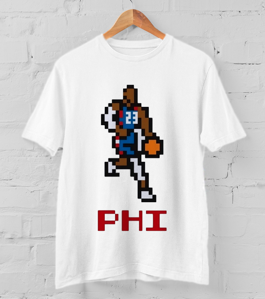 LeBron James Philadelphia 76ers Pixel PHL Sports 23 Jersey T-Shirt