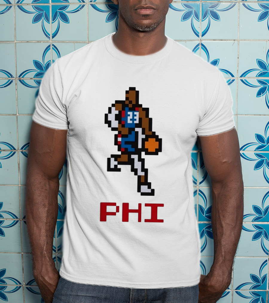 LeBron James Philadelphia 76ers Pixel PHL Sports 23 Jersey T-Shirt