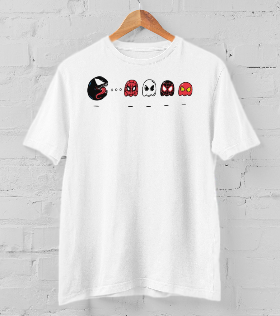 Venom Spider Man Ghost Spider Miles Morales Scarlet Spider Iconic Mashup T-Shirt