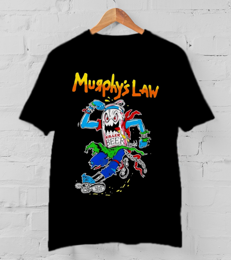 Murphy's Law Killer Beer Crossover Thrash Monster Can Running T-Shirt