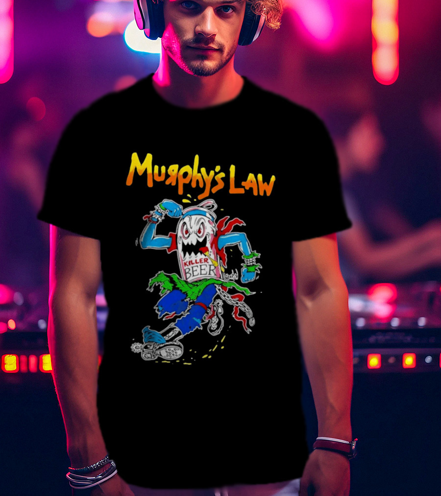 Murphy's Law Killer Beer Crossover Thrash Monster Can Running T-Shirt