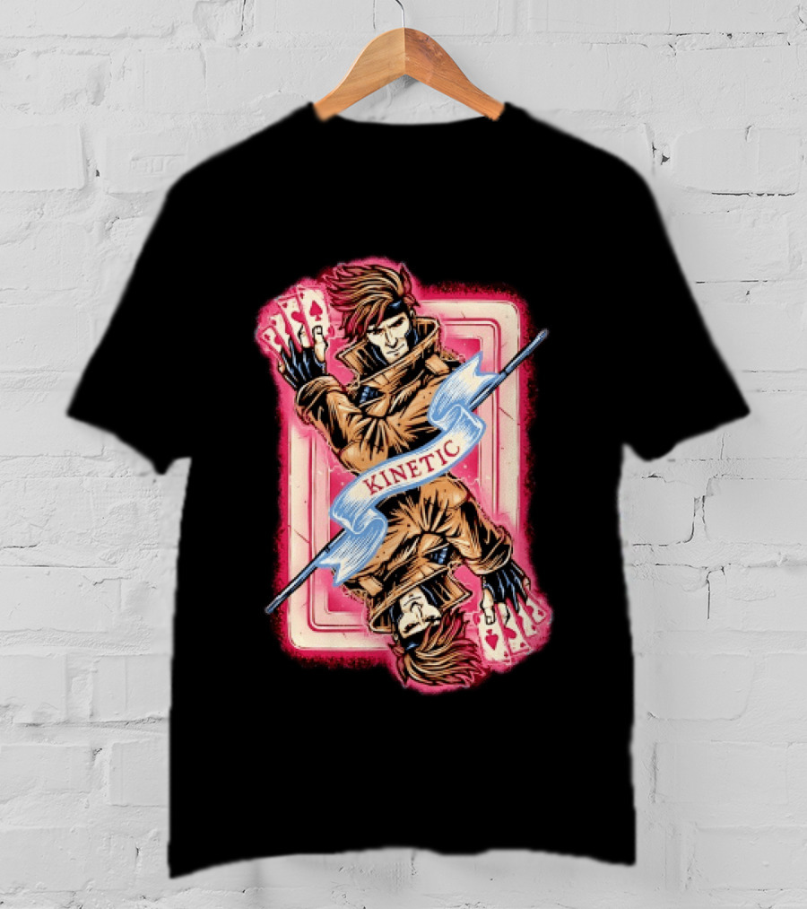 Gambit Kinetic Playing Card X Men Marvel T-Shirt